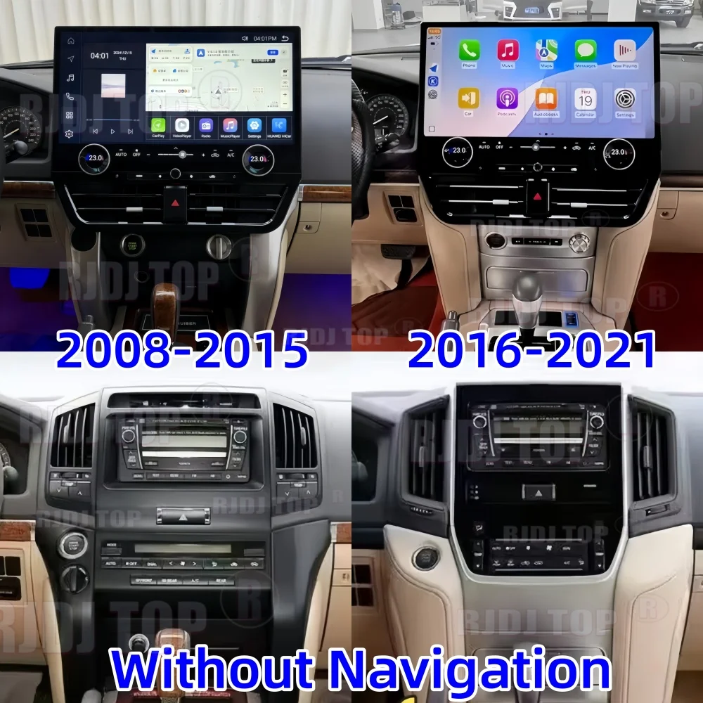 

Для Toyota Land Cruiser 200 LC200 (2008-2023) — Обновление до LC300: Android автомагнитола, мультимедийный видеоплеер, беспроводной Carplay, авторадио