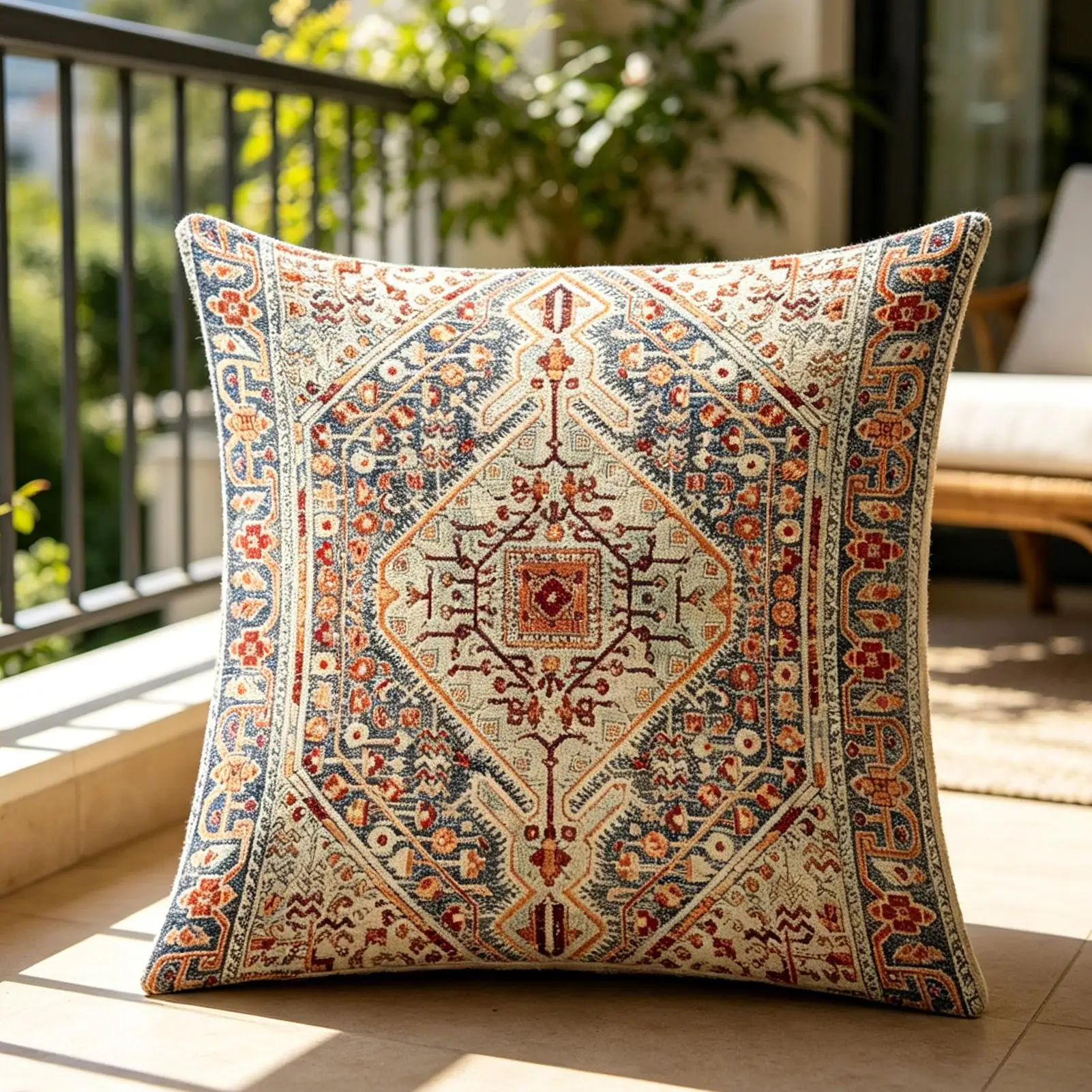 pillow slipcover two piece bohemian retro carpet print 45 centimeter square without filling material household sofa pillow