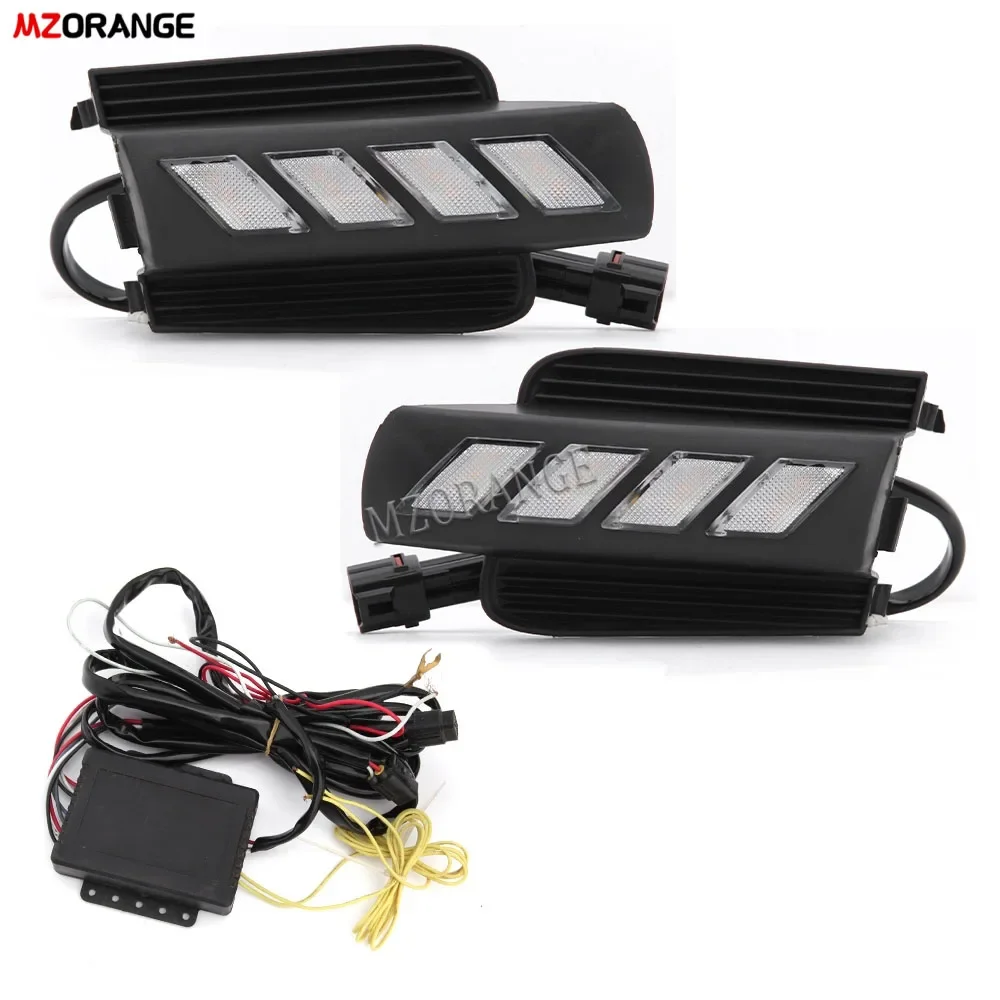 Juego de luces LED DRL para Toyota Prado 120 Land cruiser, LC120, FJ120, 2003-2009, lámpara de conducción con arnés de cables de controlador