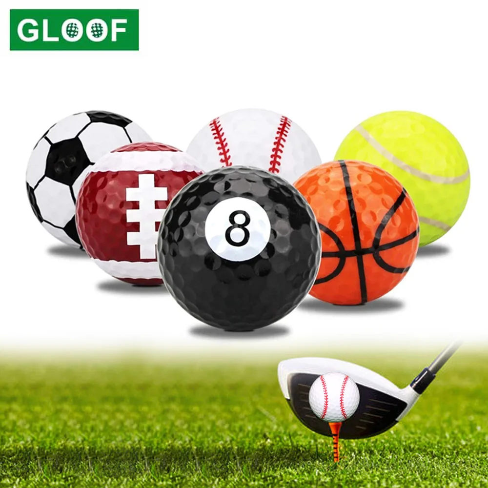 1Pcs Double-Layer Cartoon Golf Practice Balls,Limited Flight - Soft Golf Balls for Driving Range, Swing Practice, Home Use