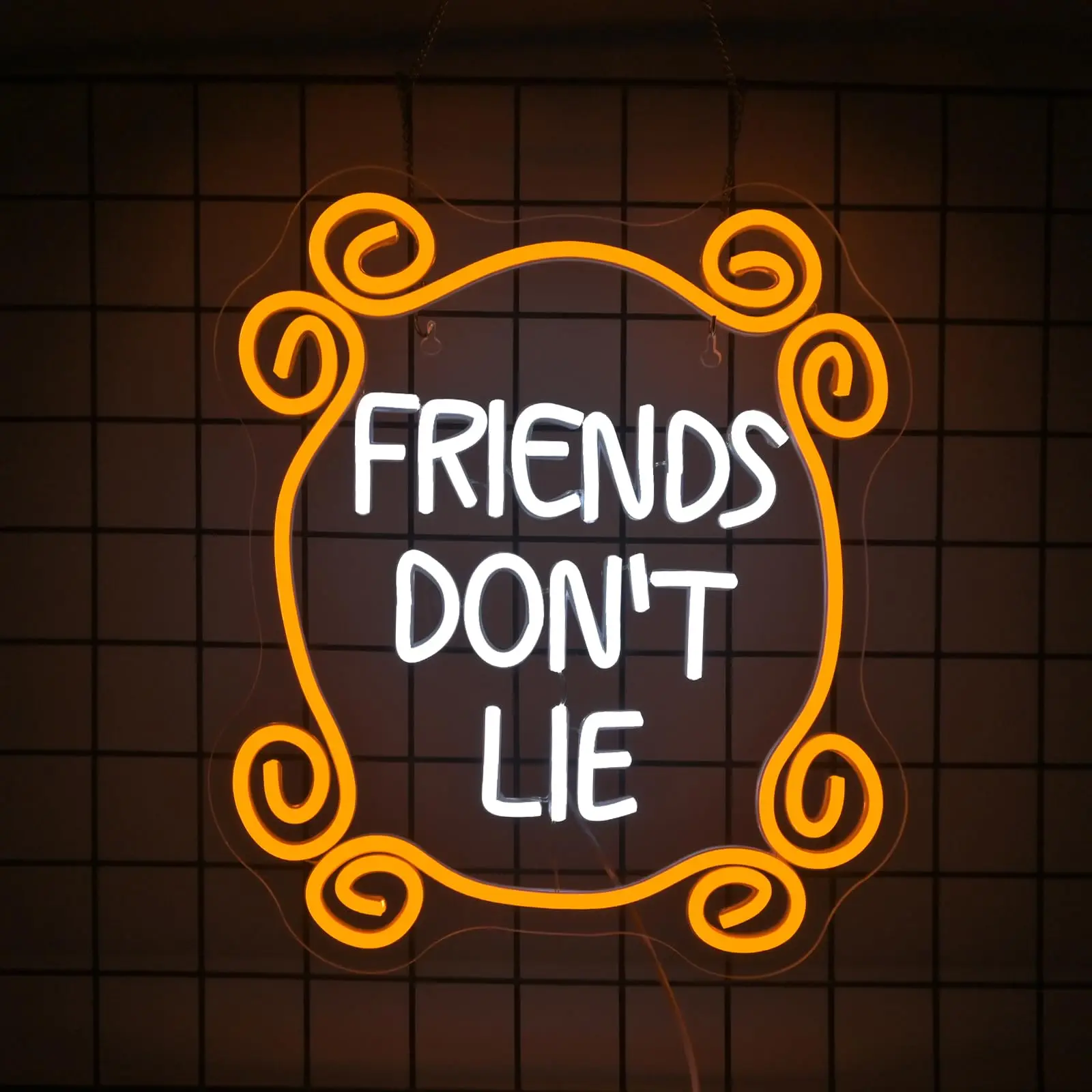 الأصدقاء لا كذب النيون LED جدار ديكور لغرفة الألعاب عكس الضوء ريترو تلفزيوني مستوحاة ضوء علامة لمحبي وهدية الصداقة