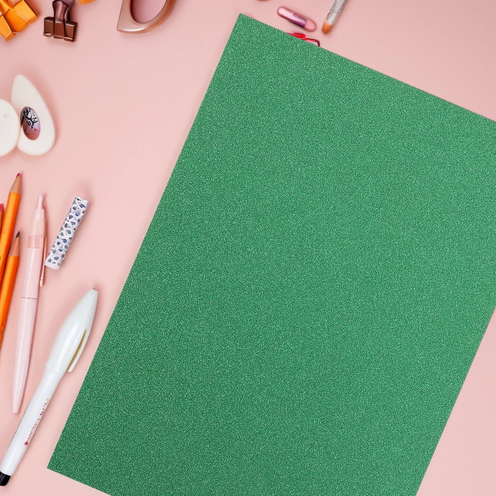 

10Pcs Green Glitter Cardstock Thick Paper for Card Making DIY Crafts Decoration Invitations Green Glitter Paper