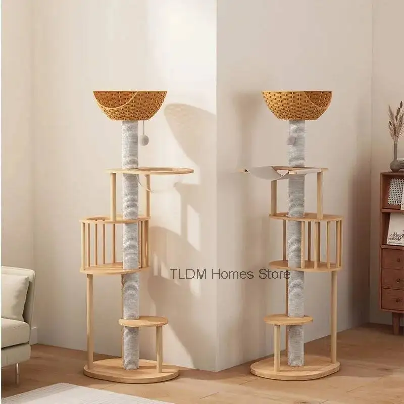 Living Room Toys Cat Climber Scratchers Tower Claw Sharpener Cat Climber Toys SISAL Furniture Rampa Para Gatos MH40MJ