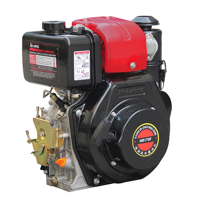 

5HP 3.8kW Hand Recoil Start Diesel Engine HR178F Italian Model For Boats With Flange Taper And Keyway Shaft