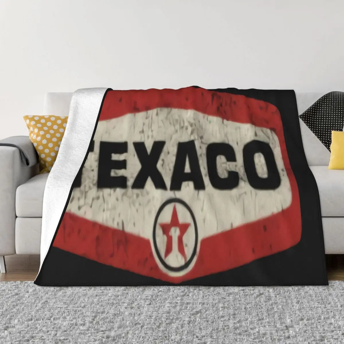 Texaco Funny Birthday Cotton Vintage Gift For Men Harajuku Interested Pictures Print Present Throw Blanket