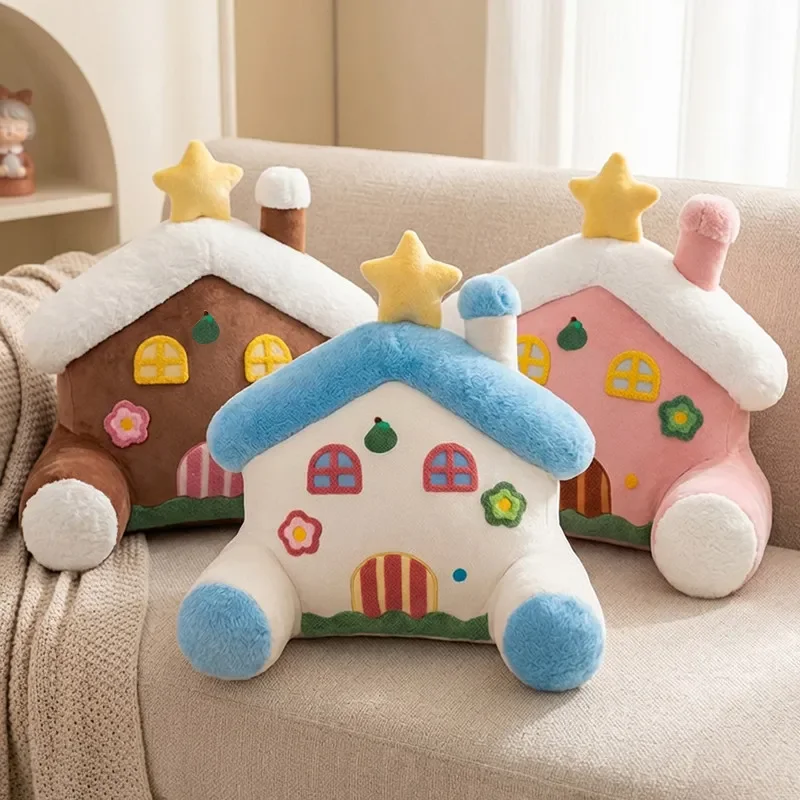 House Shape Bolster Bed Back Cushion New Tatami Mats Bedroom Children's Room Backrest Pillow Creativity Children's Day Gift
