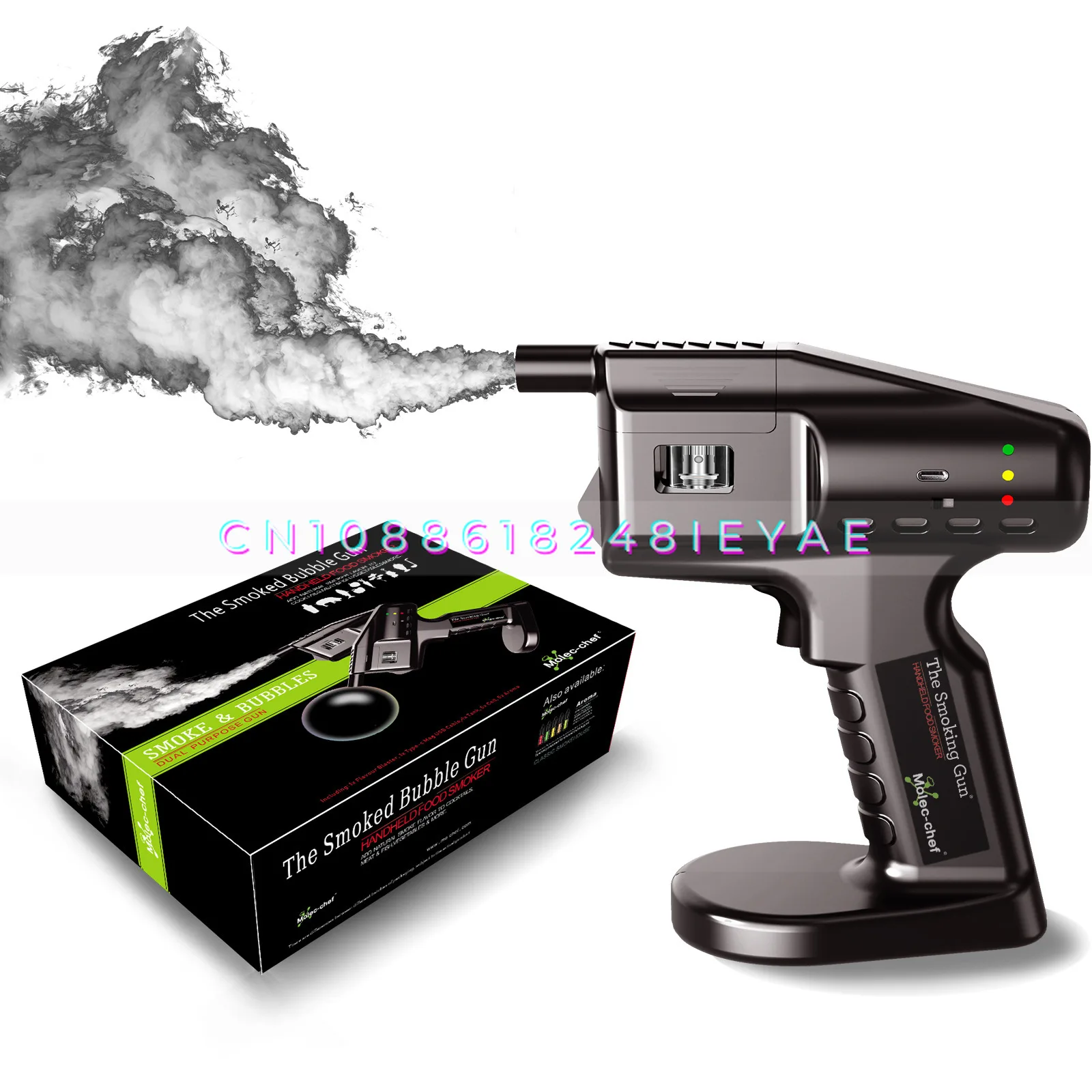 Smoked Bubble Gun Cocktail Smoker Kit  Smoking Maker Bar Wine Mixer Hand-Held Smoke Making Machine