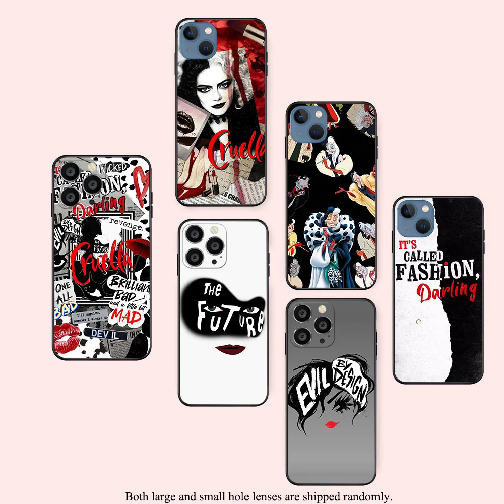 AK-11 Cruella Soft Case For iPhone 15 14 13 12 11 Mini Max Pro Plus