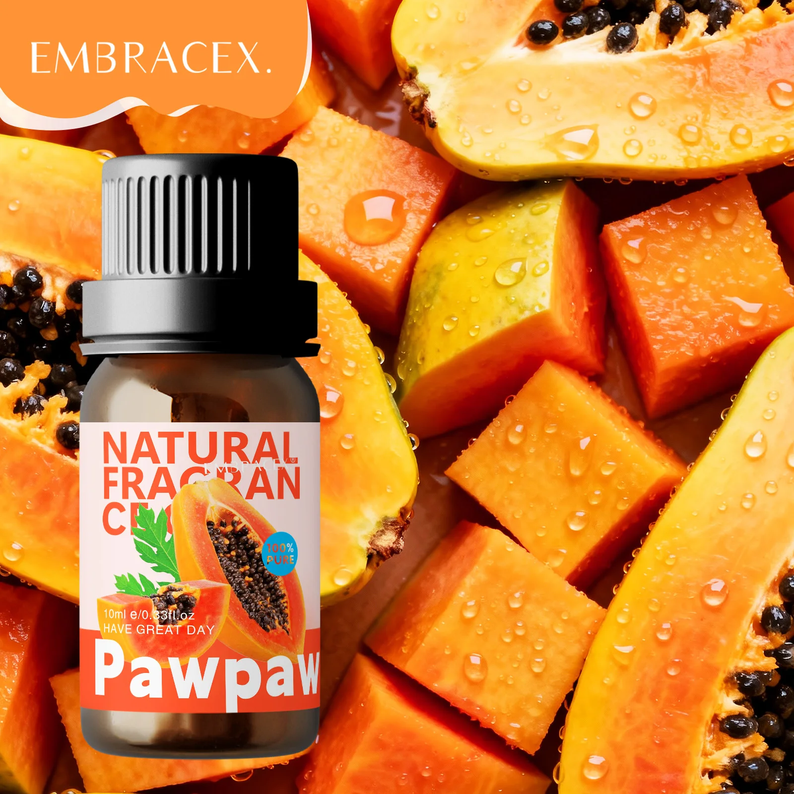 10ml Papaya-Ätherisches Öl Fruchtduftöl Lustige Geschenke Süßer Duft für Diffusor