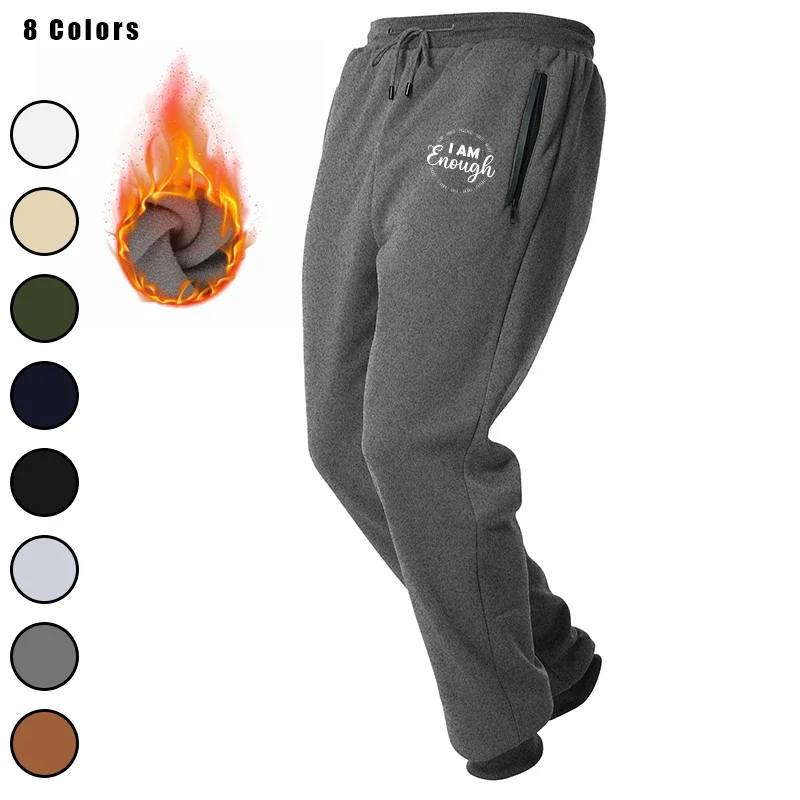 

Mens Athletic Workout Active Fleece Jogger Sweatpants for Men with Zipper Pocket and Drawstring