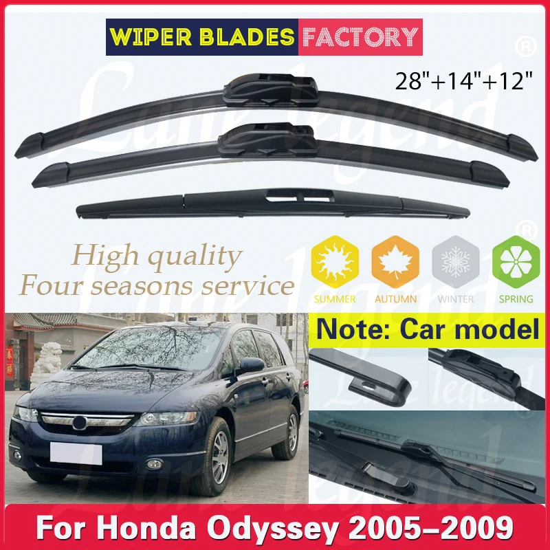 

Car Windshield Windscreen Front Rear Wiper Blade Rubber Car Accessories For HONDA Odyssey 2005 2006 2007 2008 2009 28"+14"+12"