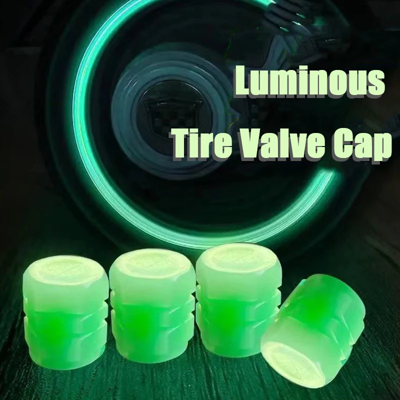 

Luminous Car Tire Valve Caps Car Wheel Tyre Rim Stem Covers Tire Valve Caps Dustproof Waterproof for Motorcycle Bike Accesorios