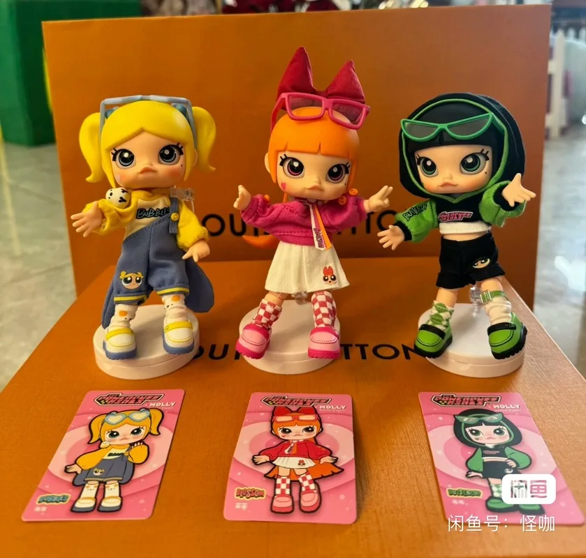 New Genuine Kawaii Molly X Flying Little Cop Series Moving Doll Anime Figure Girl Cartoon Collectible Model Toy Birthday Gifts