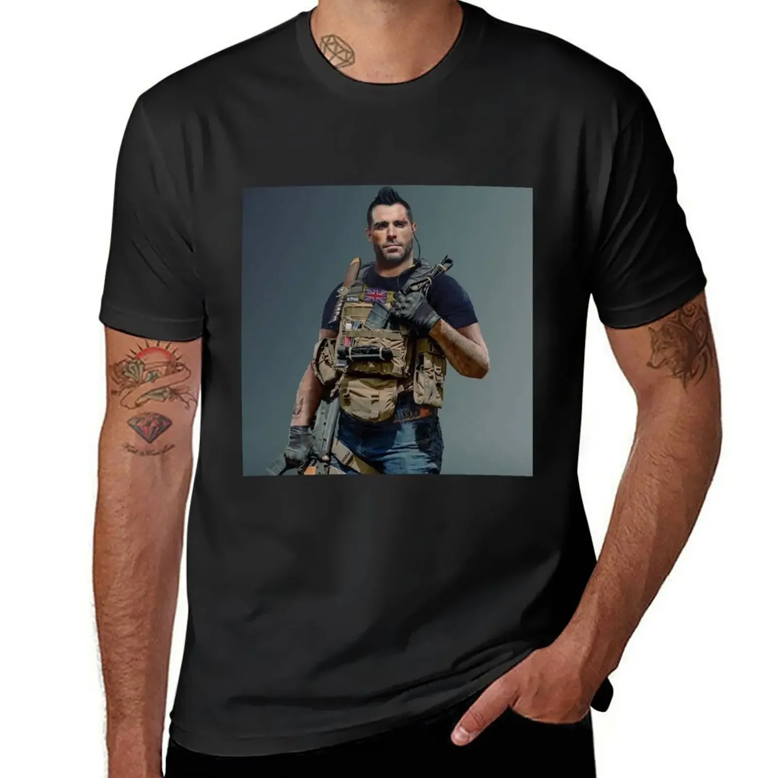 john mactavish john soap mactavish T-Shirt customs design your own for a boy man clothes plain white t shirts men