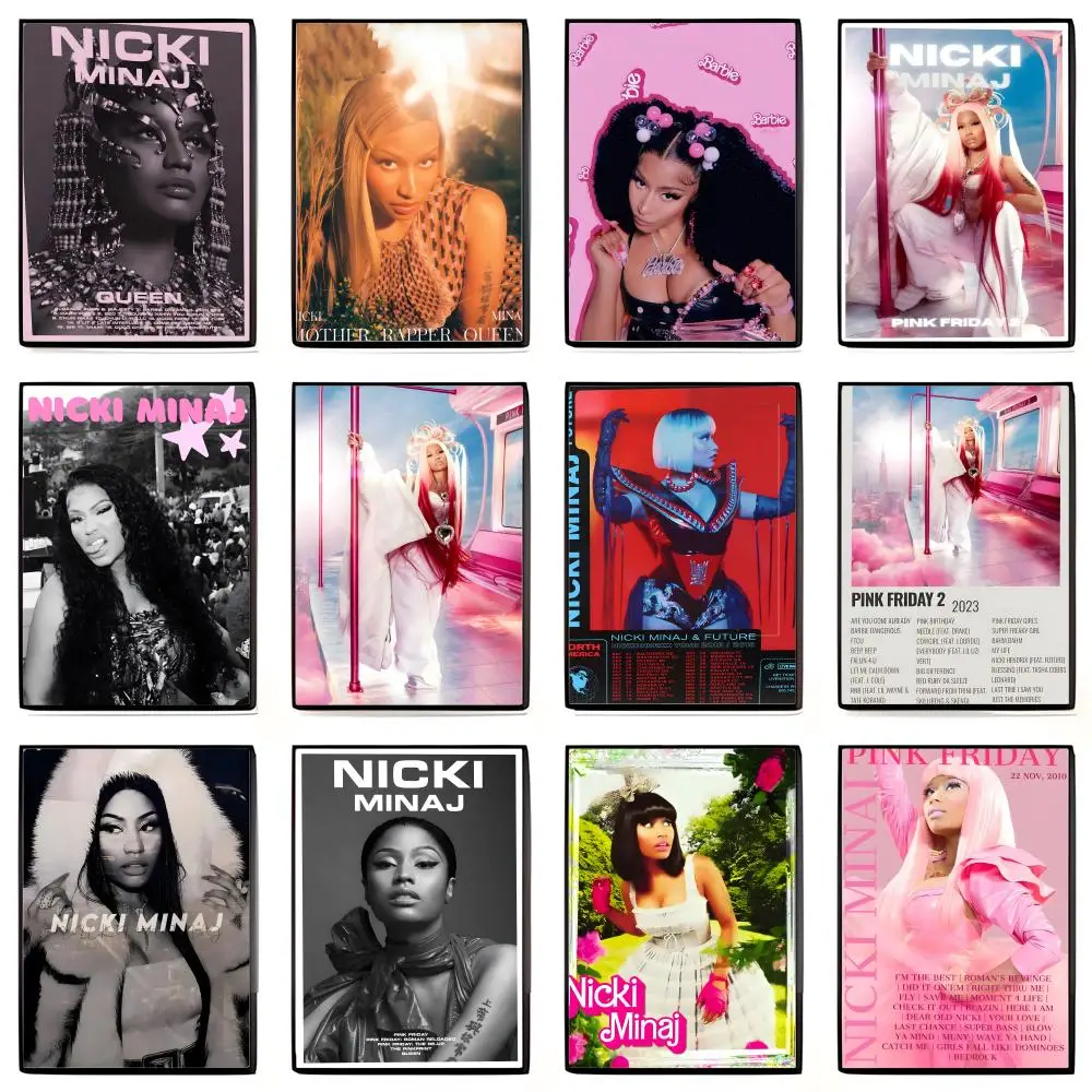 Singer N-Nicki Minaj Poster Poster Self-adhesive Art Waterproof Sticker Coffee House Dorm Room Wall Decor