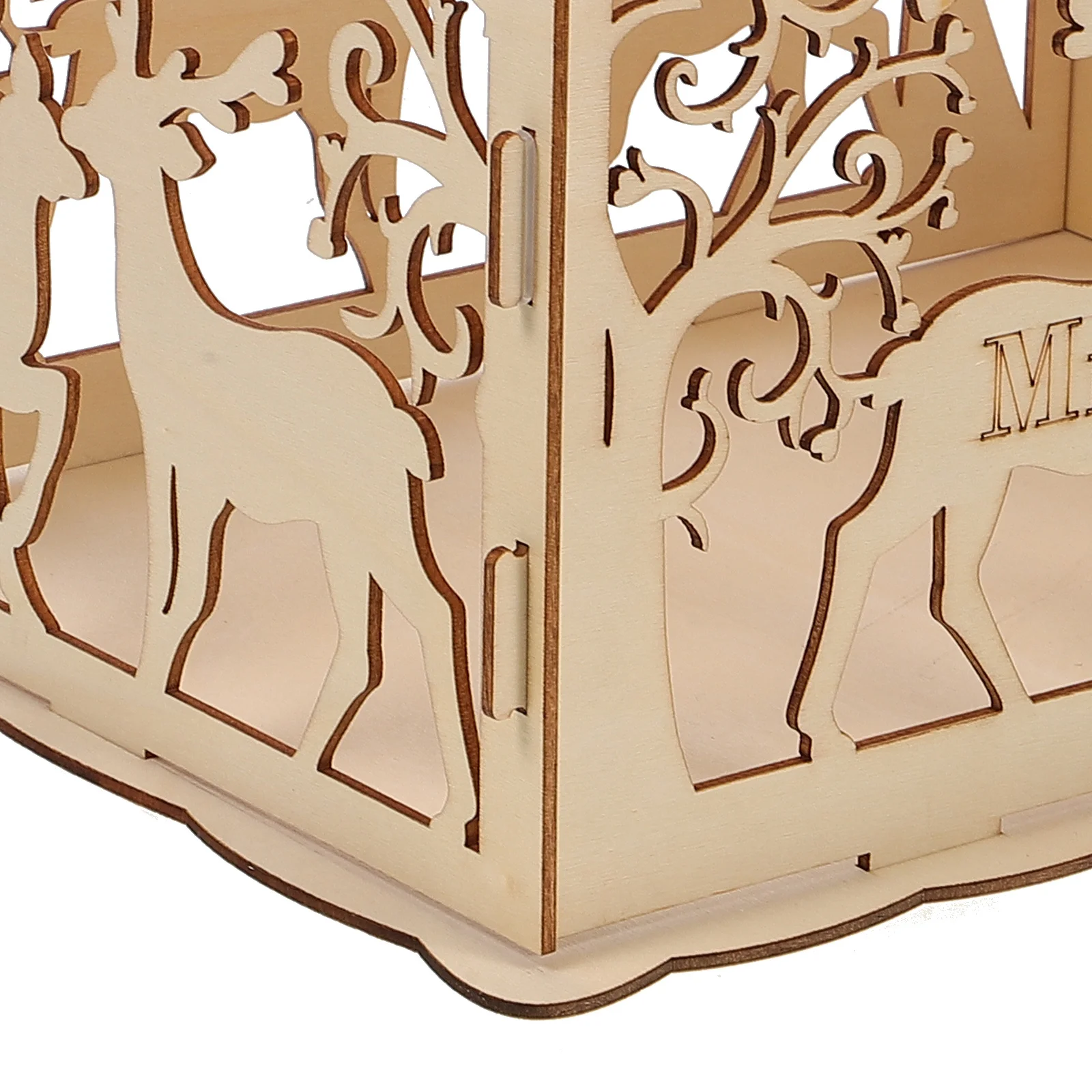 

12pcs Wooden Wedding Box Large Size Diy Deer Design Storage For Cards Gifts Flowers Handmade Party Favors Decoration Wedding