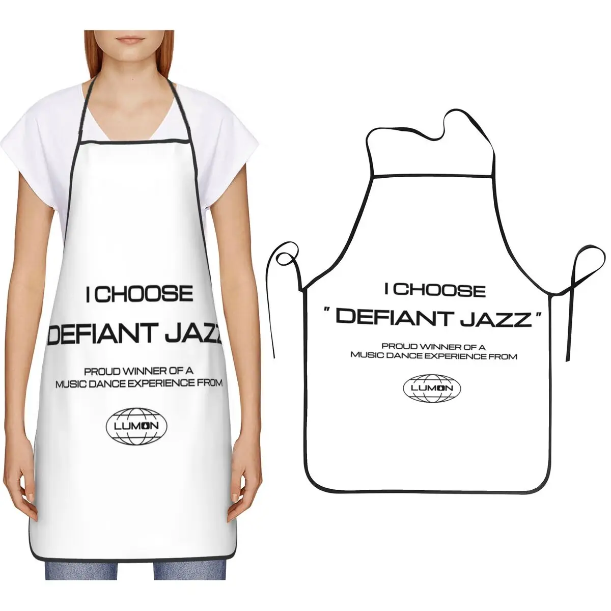 Lumon Severance I Choose Defiant Jazz Aprons Chef Cooking Cuisine Tablier Bib Kitchen Cleaning Pinafore for Women Men Gardening