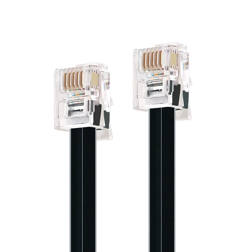 Imagen 2 del producto Cable de datos RJ11 RJ12 6P6C, cable de datos Modular macho a macho Cable recto Pinout Auricular telefónico Cable de extensión de voz