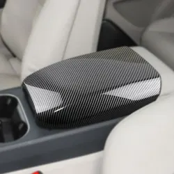 For Porsche Cayenne 2018 - 2024 Car Center Console Armrest Storage Box Protective Cover ABS Carbon Fiber Interior Accessories