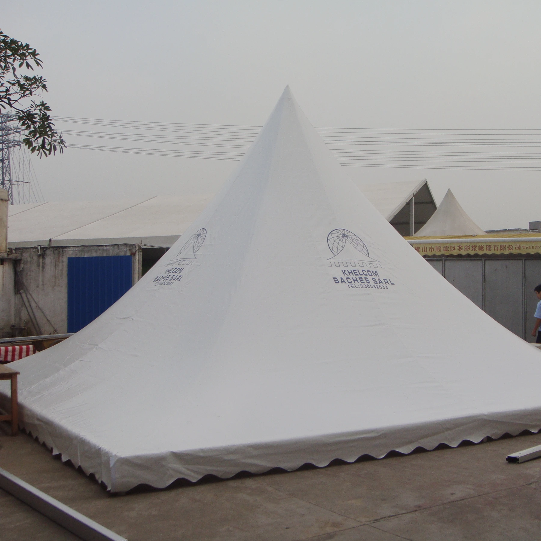 DC Tent PT3-3 Industrial Commercial Outdoor Gazebo Pagoda Tent 3x6 with Sidewall for Trade Show Marquee 15-Year Warranty