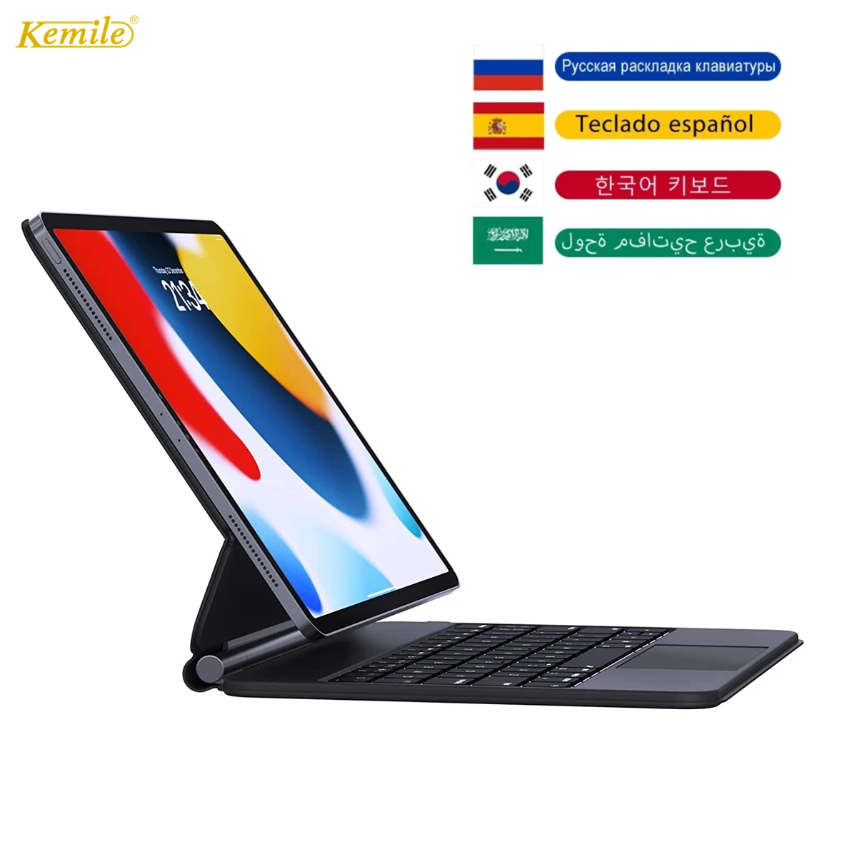 

For Apple Magic Keyboard For iPad Air 4 Air 5 10.9 iPad Pro 11 2020 for iPad Pro 11 2022 Magic Touchpad Keyboard Arabic Korean