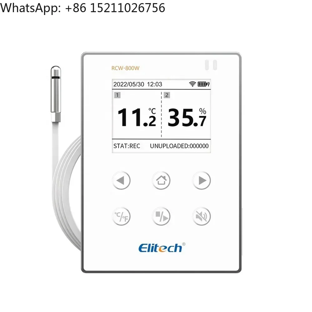 2024 Elitech RCW-800 Wireless Real Time Humidity Temperature Data Logger Wifi with External Probe