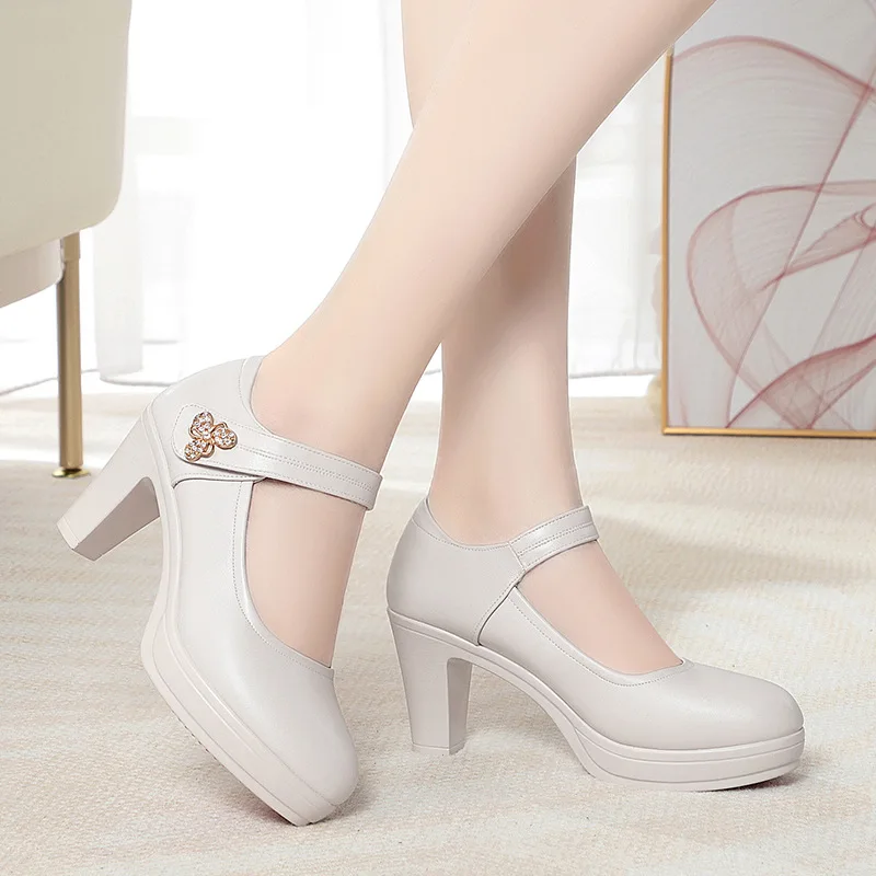 Scarpe Mary Jane con plateau e tacco alto da donna Dรฉcolletรฉ da donna Scarpe da lavoro da ufficio Scarpe da donna di alta qualitร
