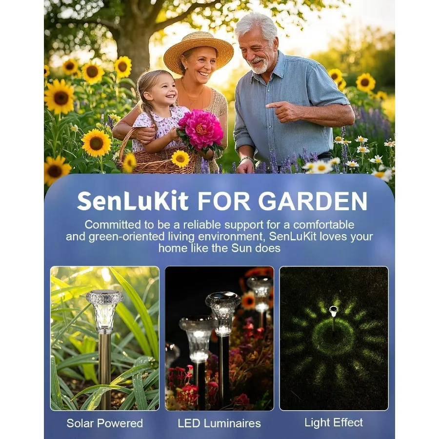 أضواء مسار الطاقة الشمسية الصغيرة في الهواء الطلق 12 حزمة مقاوم للماء ترقية مشرق LED أضواء الحديقة الشمسية الفولاذ المقاوم للصدأ أرض تعمل بالطاقة الشمسية