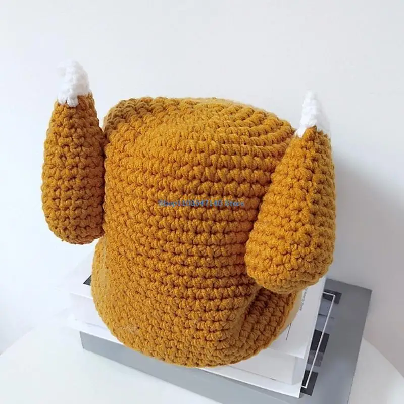 P88B Unique Pattern Ears Hat Labels Knitted Hat Comfortable Winter Hat Minimalists