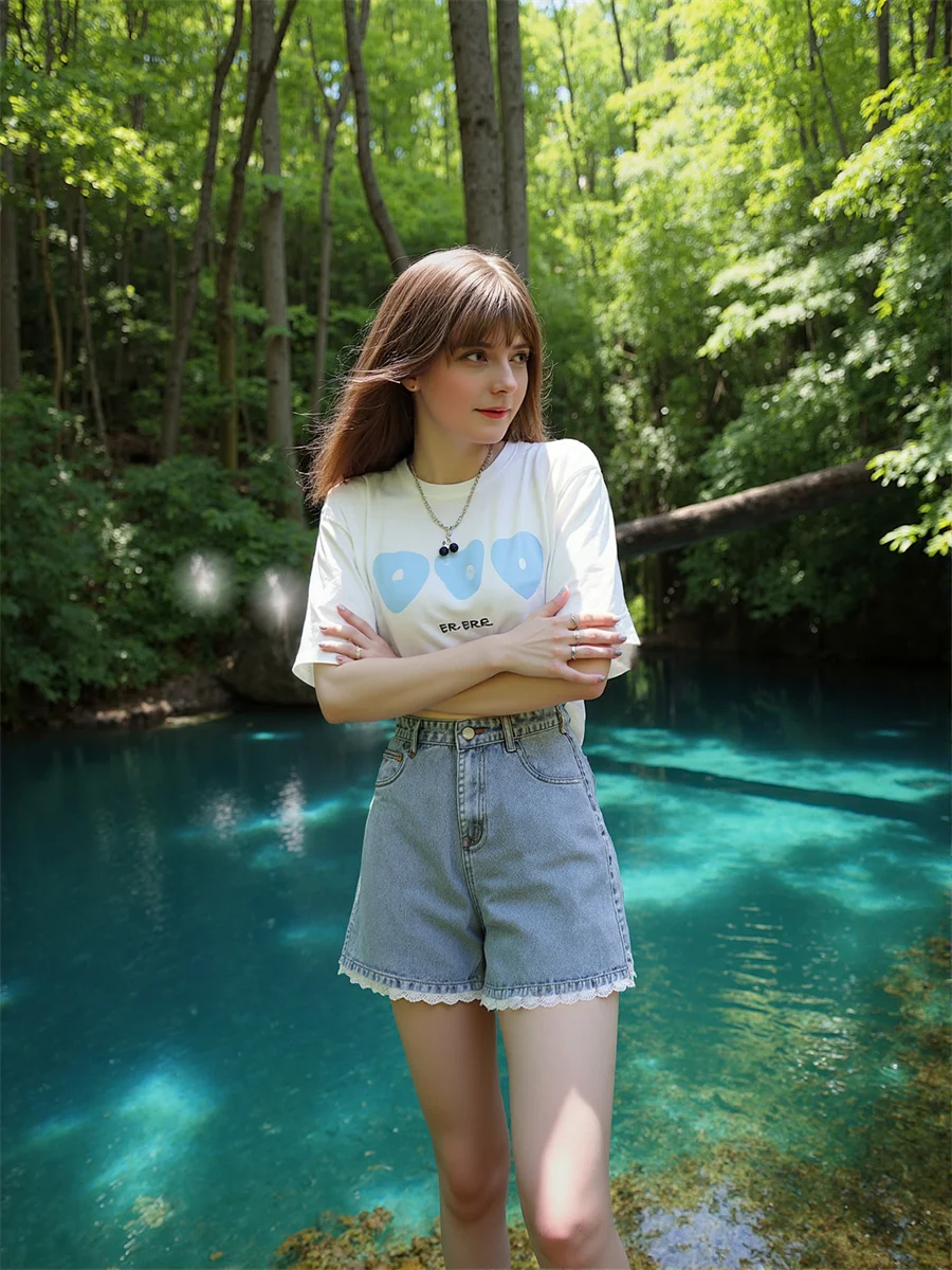 Pantalones cortos para mujer, Mini pantalones cortos vaqueros de cintura baja, ropa para discoteca con adornos de encaje de retales, ropa Sexy Y2K Hot Girl Night Street Party Hotsweet Clubwear