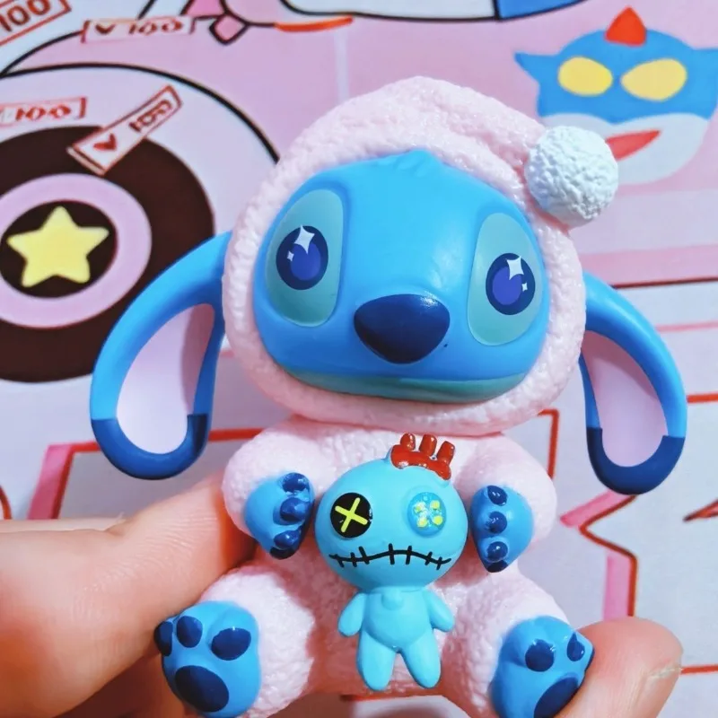 Stitch Doll Ornaments Kawaii Cartoon Cute Creations Peripheral Anime Characters Desktop Figures Children's Toys Holiday Gifts