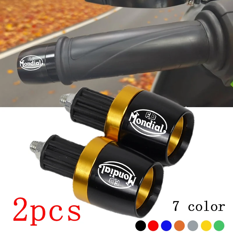 Para FB Mondial pista plana Hps 125 300 Hipster Imola Smt Smx 125 Enduro empuñaduras de manillar de motocicleta tapa de barra tapones de extremo