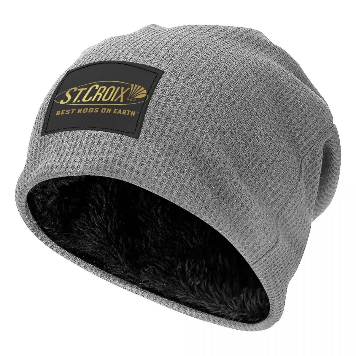 Life Love St Croix Merch Waffle Knit Fleece Lined Beanie with PU Leather Patch Unisex Warm Winter Soft Cap