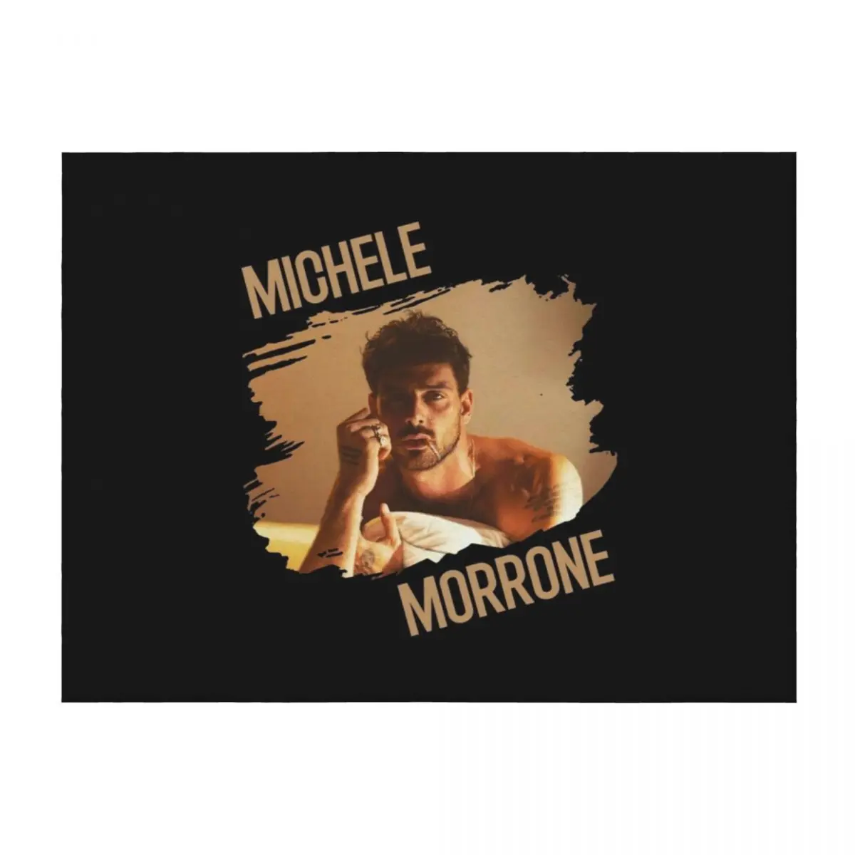 

Michele Morrone Photo With Text Throw Blanket for sofa Plush Multi-Purpose bed plaid Blankets