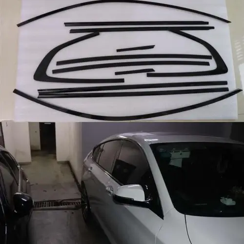 블랙 풀 윈도우 씰 문짝 프레임 센터 필러 몰딩 트림 커버, BMW 5 시리즈 GT F07 2010-2017