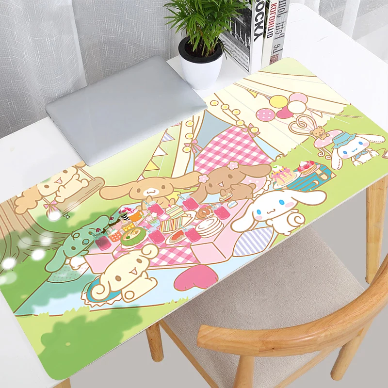 Alfombrilla de ratón para juegos Anime PC ordenador Cinnamoroll jugadores de deportes electrónicos alfombrilla de ratón de escritorio para CS GO Oficina portátil alfombrilla de ratón Kawaii