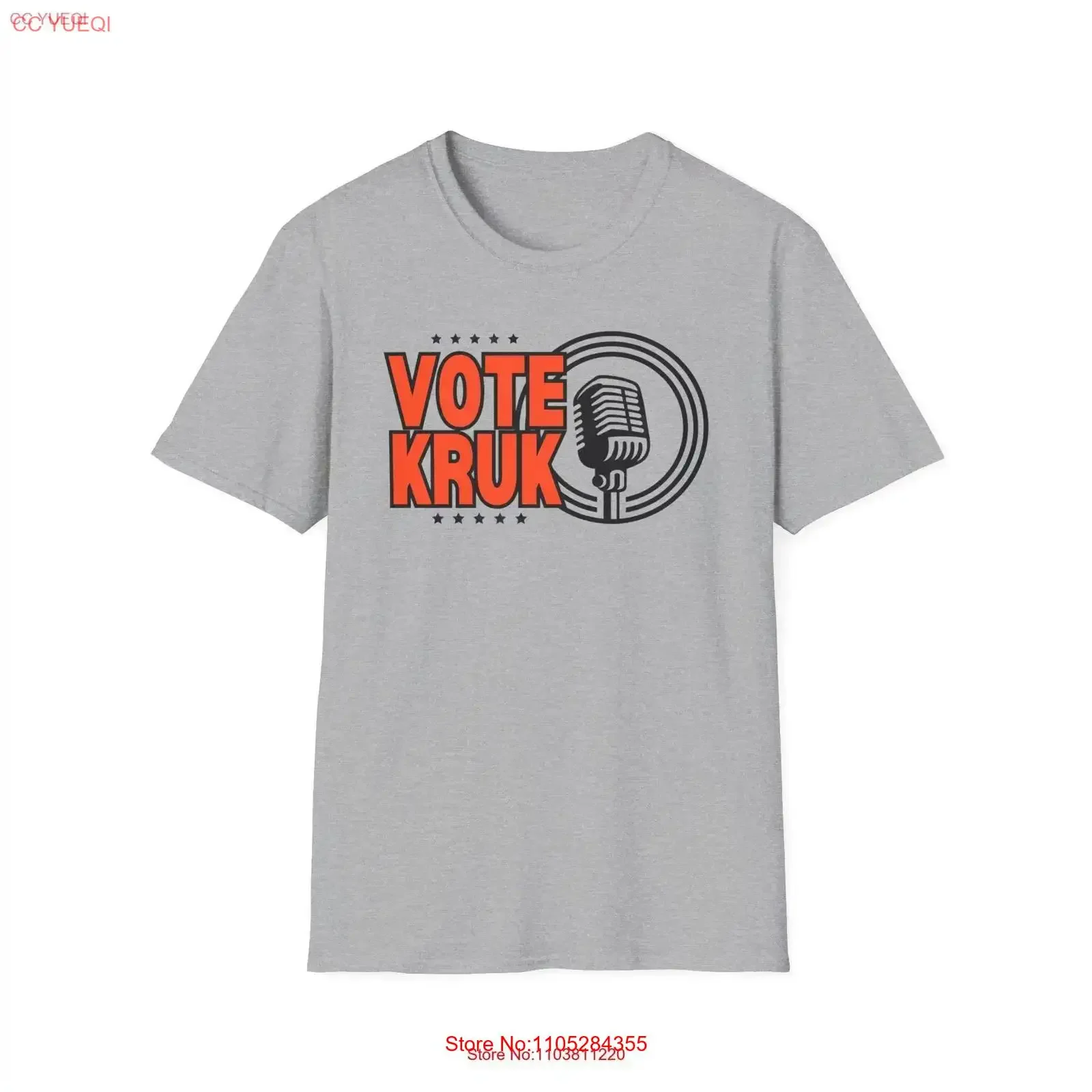 Vote Kruk John Philly sports Softstyle T Shirt vintage Washed Versatile Stretched Top For Everyday Wear Breathable homme Soft