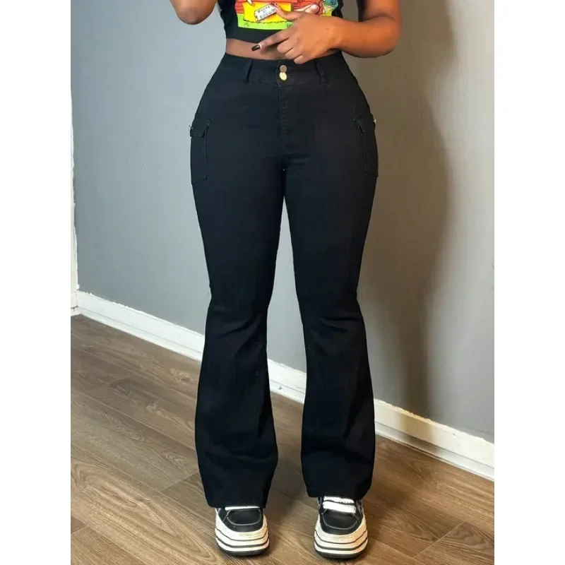 

2025 Summer Women's Stretch Bootcut Jeans - Y2K Retro Denim with Breathable Tencel