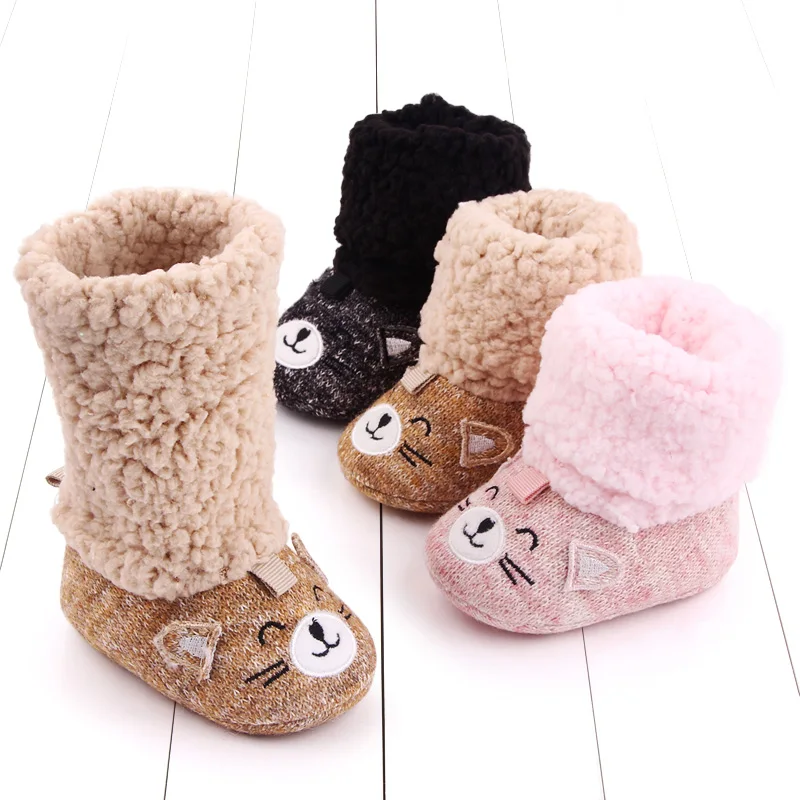 Winter Herbst Neugeborene Mädchen Jungen Stiefeletten Plüsch Schneeschuhe Säugling niedlichen Tier Blume warme Baumwolle Schuhe Kleinkind Mode Schuhe