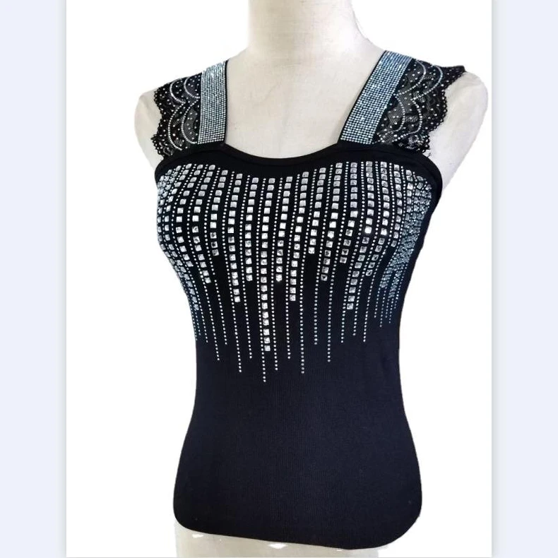 canotte con strass canotte da donna sexy bling blng pietre preziose canotte da donna imbottite camis senza maniche top da donna