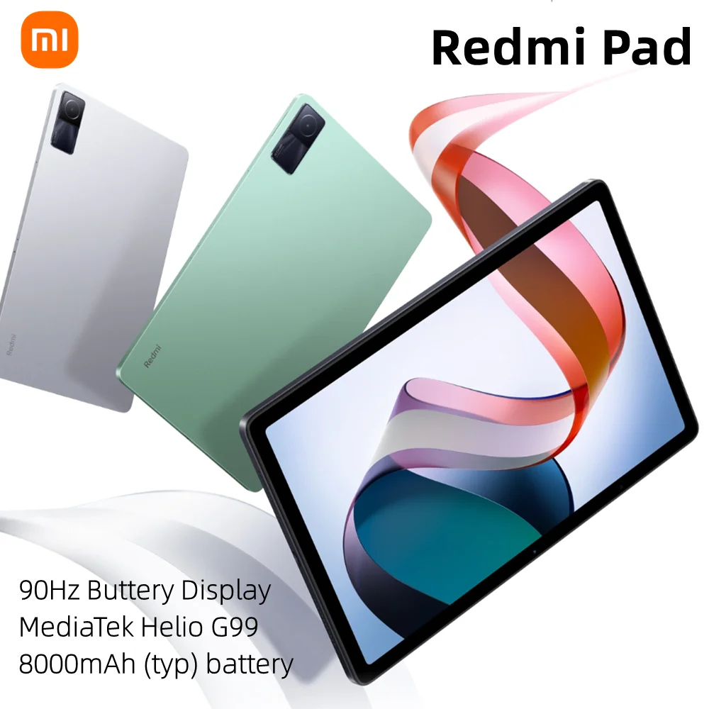 Versão global xiaomi redmi almofada mi tablet 64gb/128gb mediatek helio g99 90hz display suave 10.61 "2k display 8000mah bateria