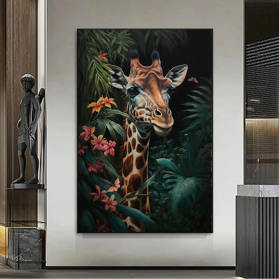 Tropical Jungle Animals Diamond Painting 5d Diy Zebra giraffe lion Scenery Full Square Round Rhinestone Mosaic Cross Stitch Kit