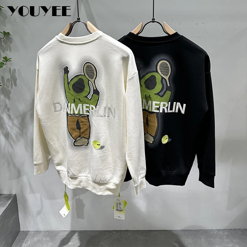 Cartoon Printing Hoodies Men\'s Trendy Brands Autumn Winter Handsome Pullover Long Sleeve Top Casual Couple Clothing Sweatshirts