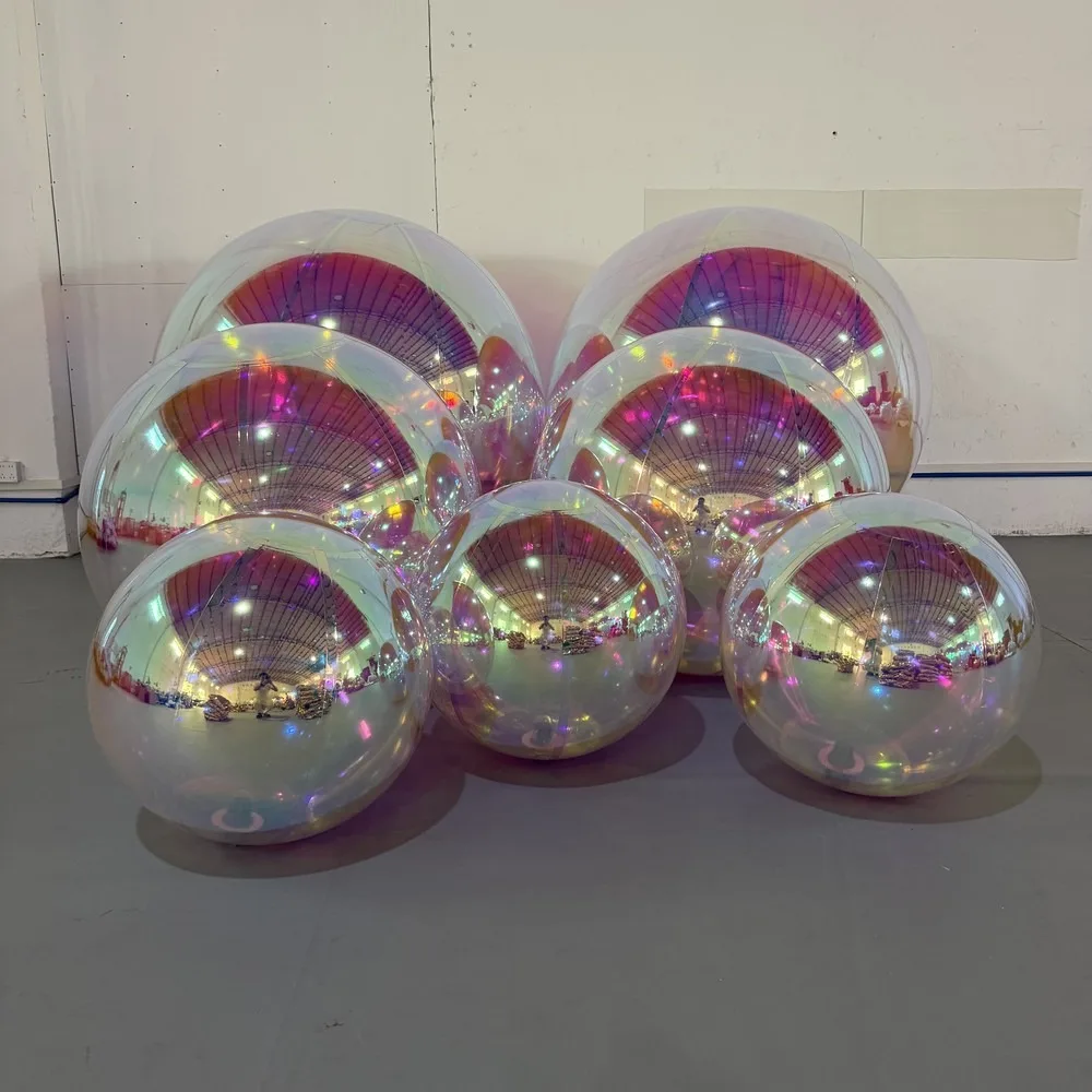 Giant Inflatable Mirror Ball Big Shiny Reflective Sphere for Christmas Wedding Party Stage Art Show Decoration