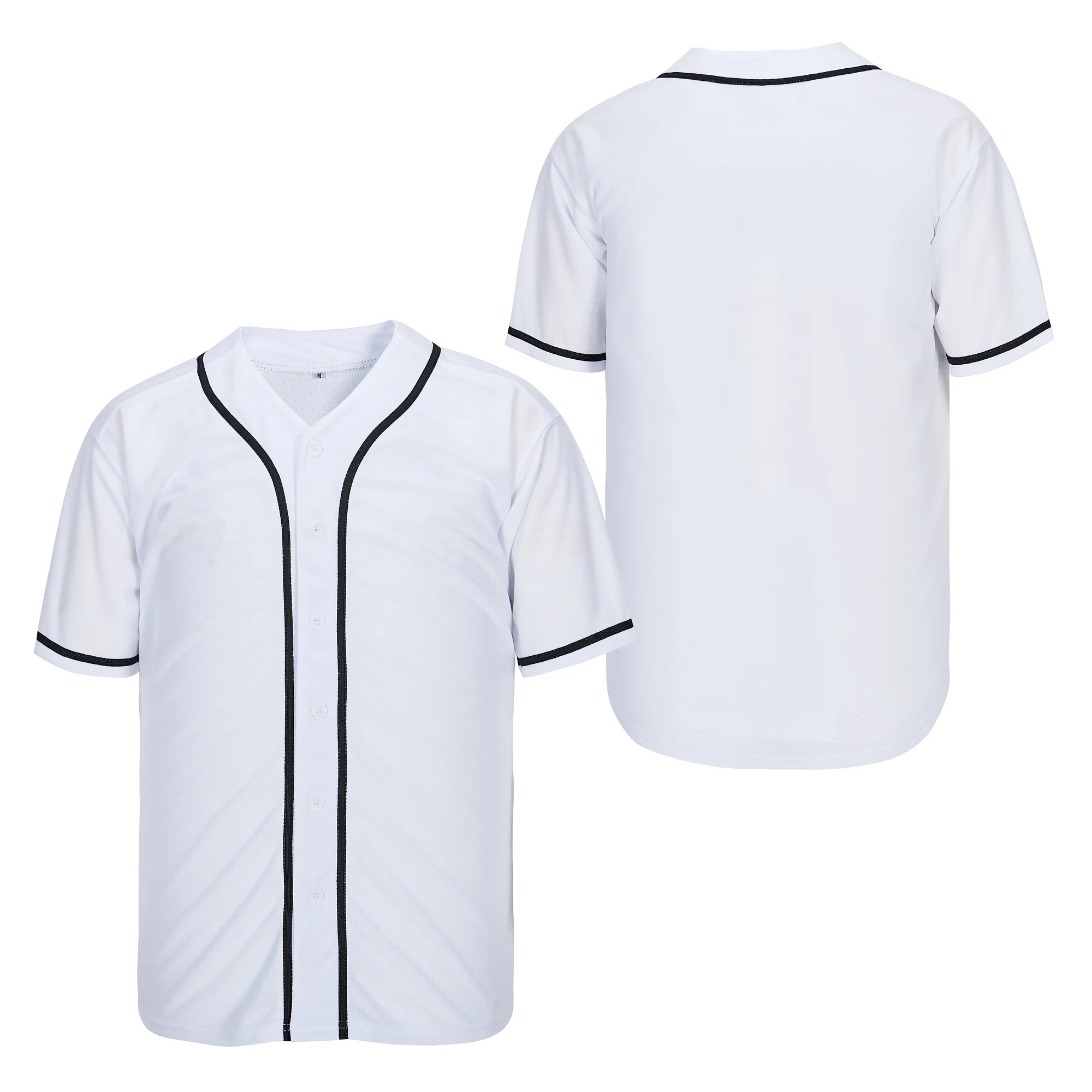 2025 New Baseball Jersey Blank Style Plain Hip Hop Hipster Baseball Jersey Button Down Shirts Baseball Club Training Shirt