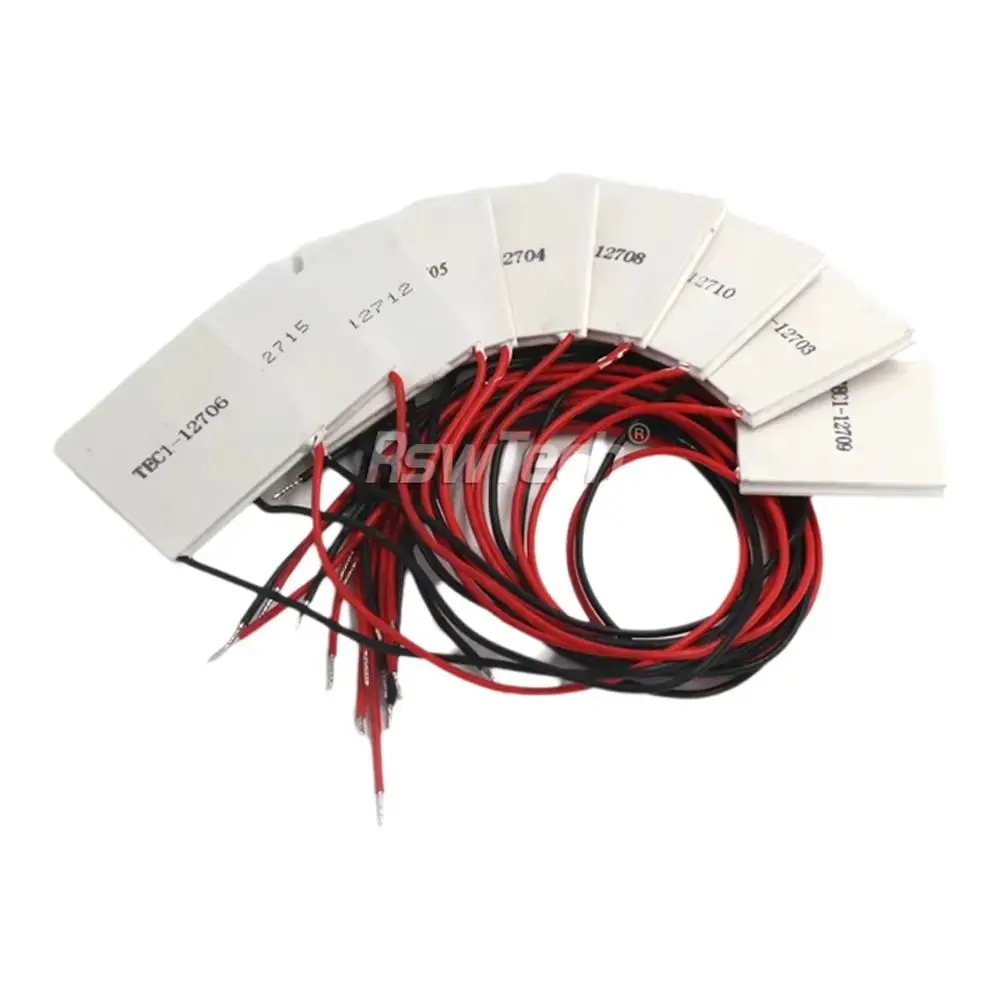 TEC1-12705 Thermoelectric Cooler Peltier 12706 12710 12715 40*40MM 12V Elemente Module 12704 9 12 15 Insulation Cotton 1pcs