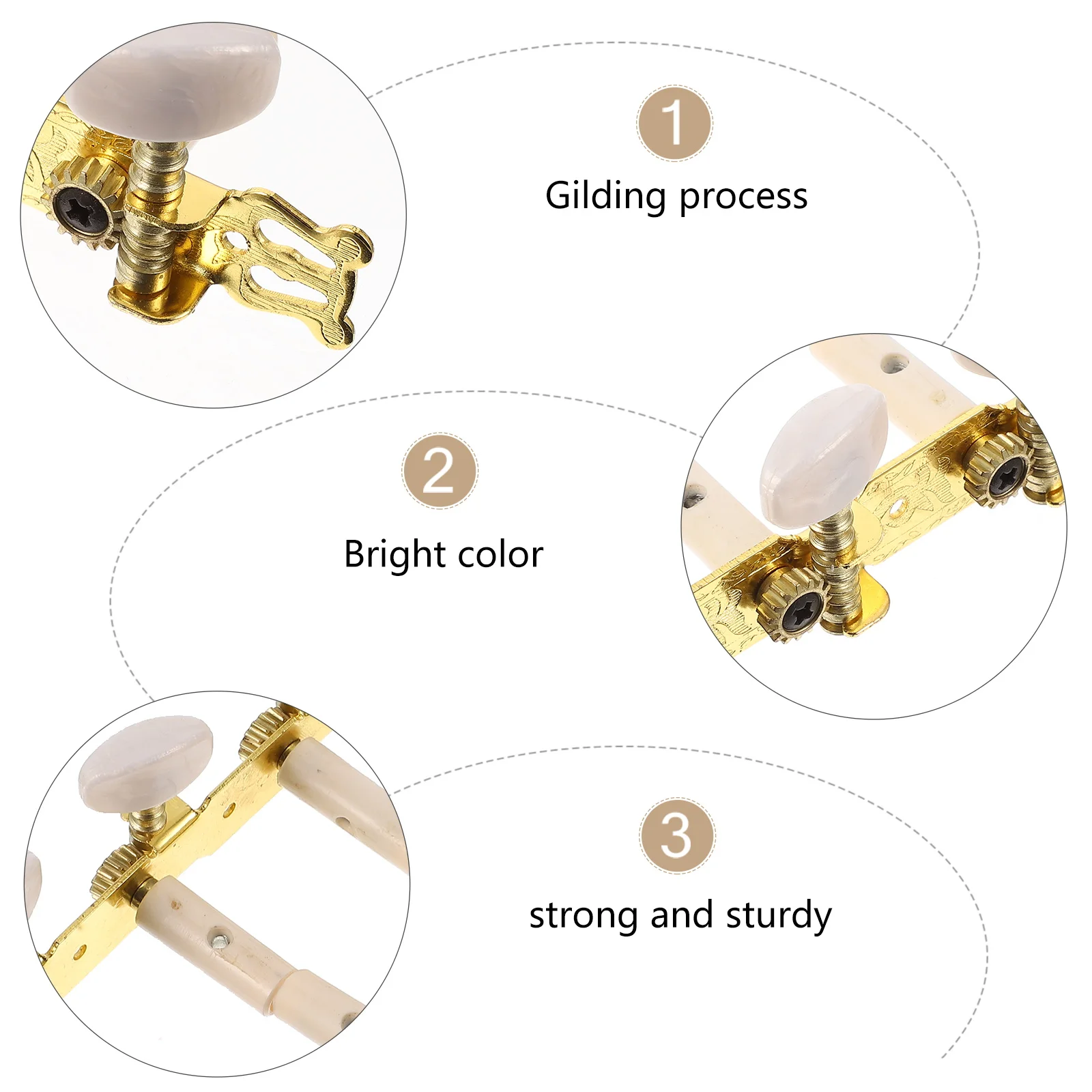 

Classical Guitar Column Tuners Machine Heads Replacement Tuning Key Peg Acoustic Machines
