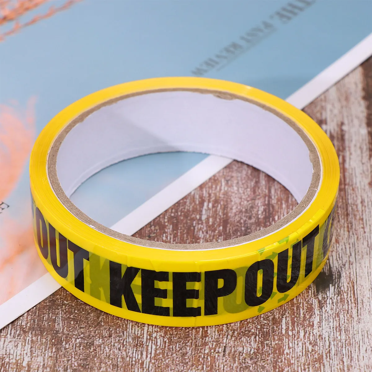 2Pcs Heavy Duty Self Adhesive Warning Tape Weatherproof Traction Enhanced Safety Tape for Roads Construction Machinery Pipes