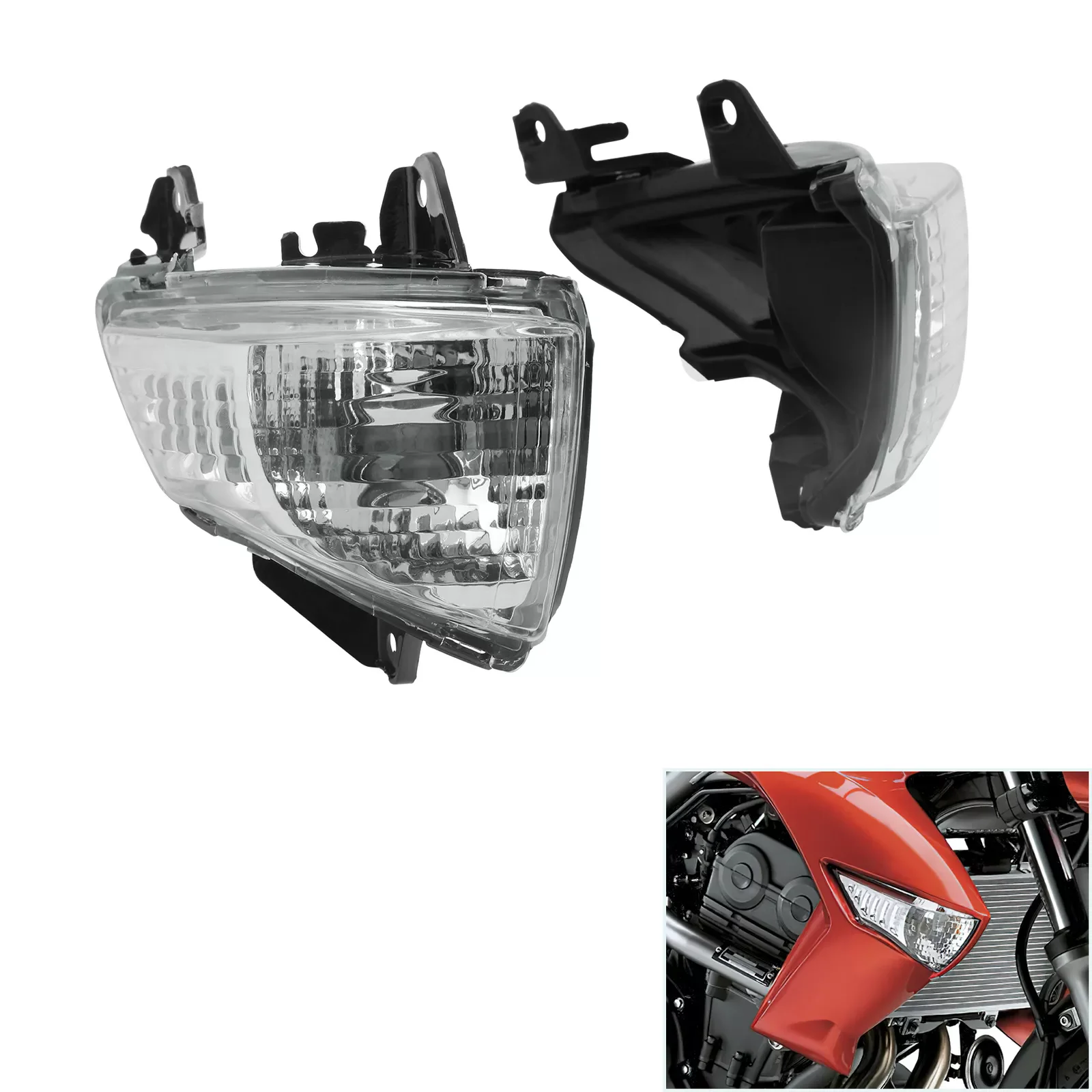 

Motorcycle Turn Indicator Signal Lens Winker For Kawasaki ER6N ER6F ER6R 2009-2011