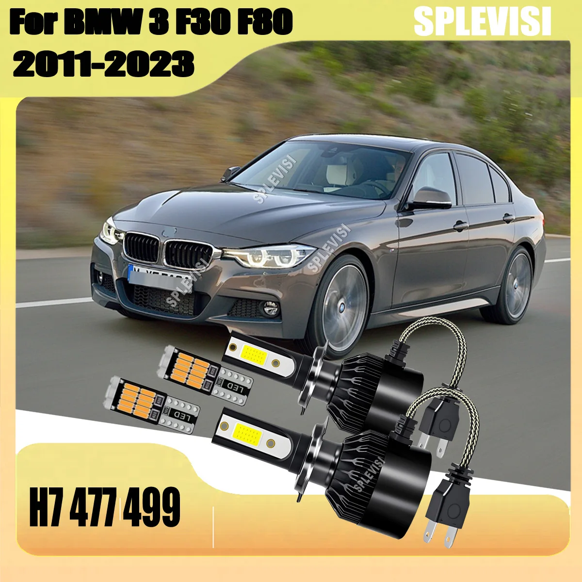 

LED White H7 6000LM Headlight High Low - Special Water-Repellent Technology For BMW 3 F30 F80 2011 2012 2013 2014 2015 2016-2023